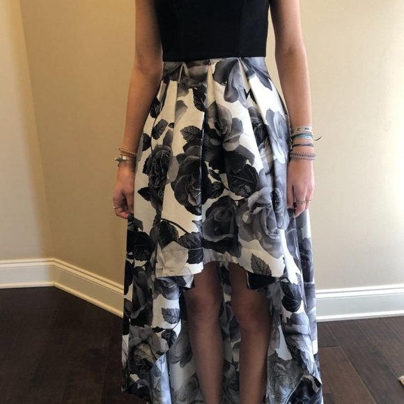 Speechless Strapless Black & White High-Low Prom/Evening Gown/Dress - Picture 2 of 9